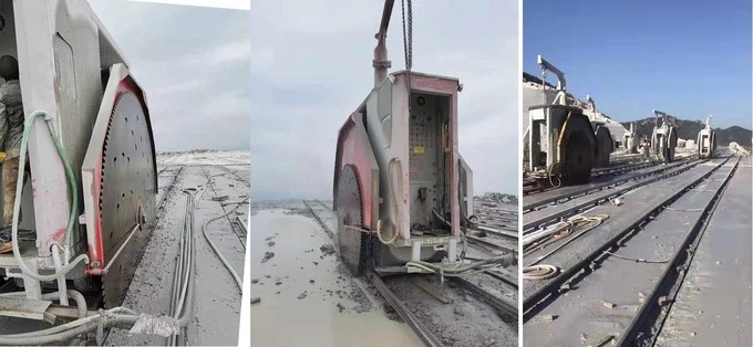 marble granite quarry mining sawing machine