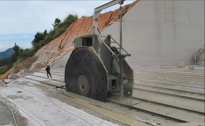 two blades marble granite quarry mining machine